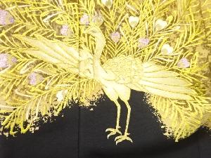 アンティーク　孔雀模様刺繍留袖(比翼付き)